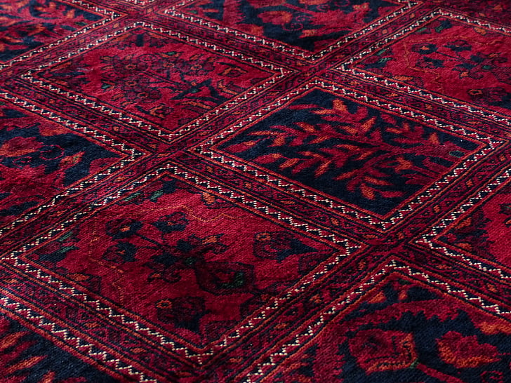 matto, punainen, sitominen, silkki, villaa, matto kudonta center, kutoa