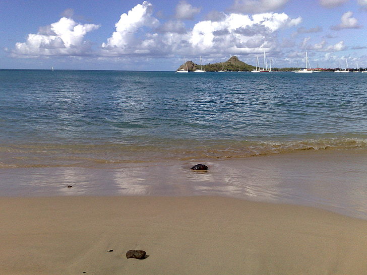 rodney, bay, st lucia, caribbean, sea, beach, holiday