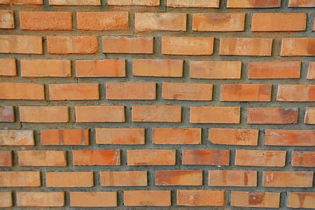 brique, mur, mur de briques, rouge, construction, argile, mortier