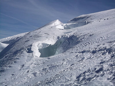 szakadékba, Mont blanc, hó, Alpok, Blanc, gleccser, Mont