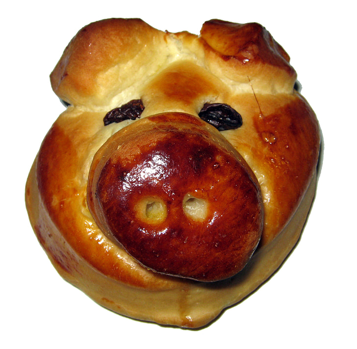 pig, dough, pastries, baked, luck, lucky pig, new year's day