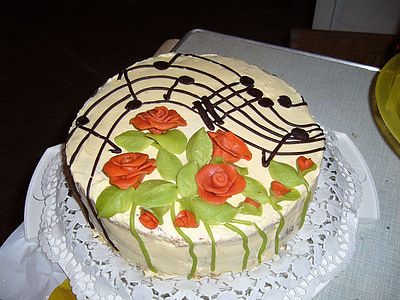 birthday, cake, marzipan, food, sweet, pastries, birthday cake