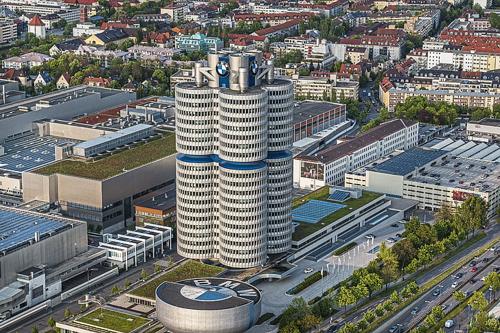 Monachium, BMW welt, Architektura, świat BMW, park olimpijski, BMW wieża, Muzeum BMW