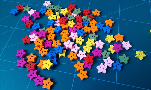 buttons, stars, colorful, color, rainbow, children, for children