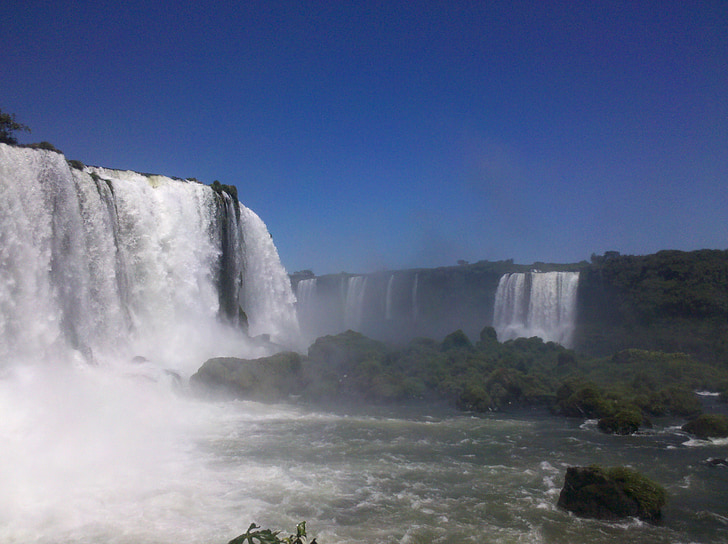 Iguazu Falls, vann, Paraná, elven iguaçu, Foz iguaçu, grå stær, Brasil