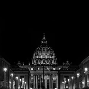 Italië, Rome, Vaticaan, het platform, Europa, kolommen, koepel