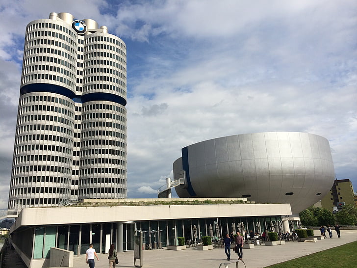BMW, BMW museum, Duitsland, München, Automobiel museum, ingebouwde structuur, Cloud - sky