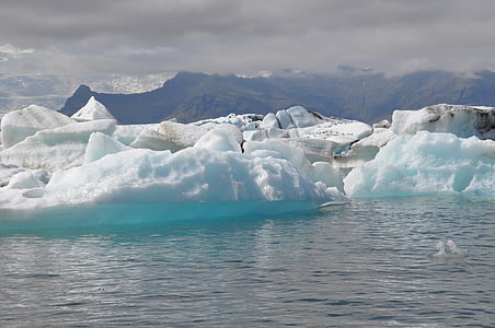 kry, lód, wiecznego lodu, Islandia, Lodowiec, Jökulsárlón