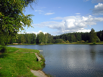 jazero, rybník, Príroda, miesto určenia, vody, vôd, banka