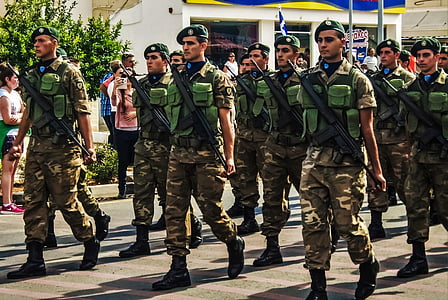 desfile, soldados, Ejército, uniforme