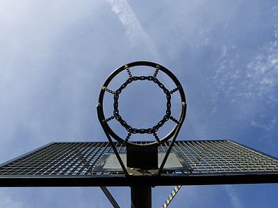 Ring basket, logam, perspektif, rekreasi, bola olahraga, melempar, keranjang
