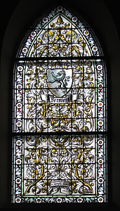berstett, Протестантська церква, Вітражі, вікно, релігійні, декор, історичний