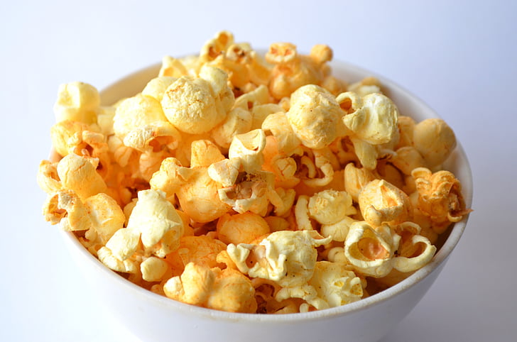 popcorn, fast food, movie, cinema, food, corn, snack