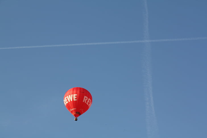 bublina, horký vzduch, horkovzdušné balóny, obloha, cestování, Koš, modrá