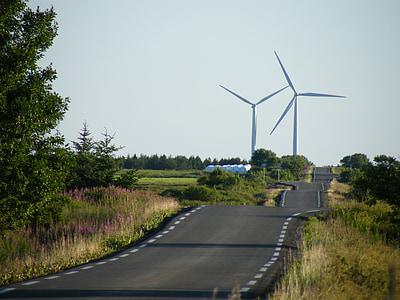 Vėjo malūnai, smola, kyla, vėjo turbinų parke, Norvegijos gamta