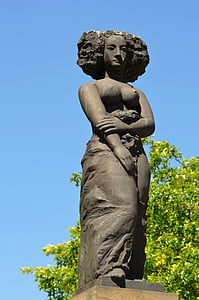 estatua de, mujer, escultura, Figura, arte, figura de piedra, cuerpo