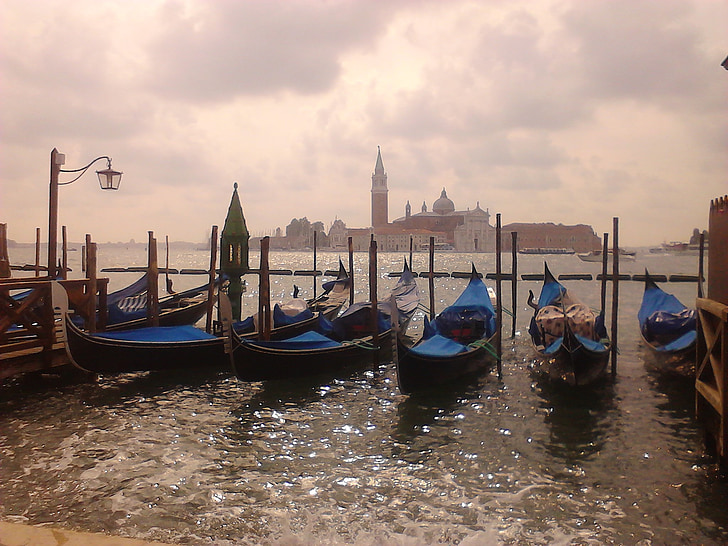 Venedig, gondoler, Italien, havet, gondol, Bra kanal
