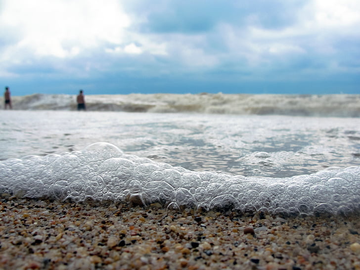 Zdjęcie, morze, wody, Fizz, Plaża, piasek, skały