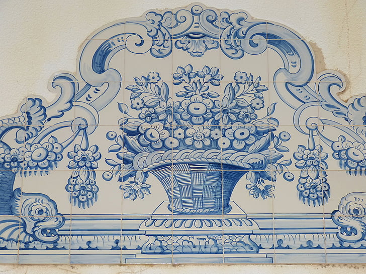keramiska, kakel, kakel, azuleijo, keramik, Portugal, bild