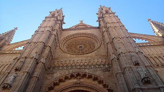 palma cathedral, cathedral, cathedral of santa maria of palma, church, old, la seu, gothic
