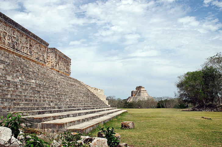 mexico, uxmal, pyramid, maya, ruins, columbian civilization, yucatan