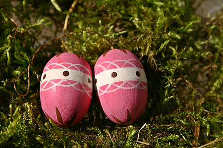 Великденско яйце, розово, Великден гнездо, Великденска украса, Пролет, цветни, Великден