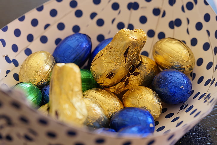 pääsiäismunia, muna, suklaamunat, suklaa, Pääsiäinen, värikäs, väri