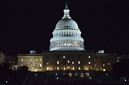 Regierung, Kapitol, Gebäude, Kongress, USA, Amerika, Nacht