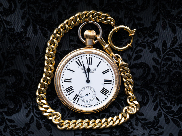 pulkstenis, Zelts, vērtīgu, laiks, rādītājs, antīks, Nostaļģija