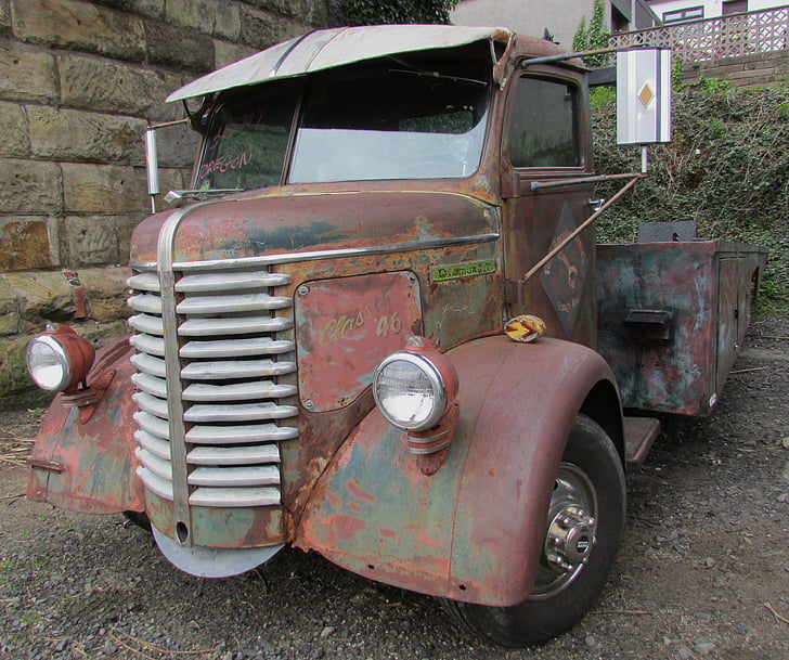 truck, wreck, antique, old, old truck, rust, rusty truck