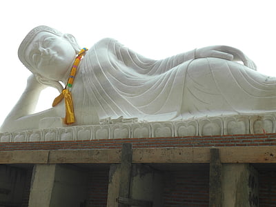 Buddha, Nirvana, buddhismen, staty, Thailand, skulptur, Asia