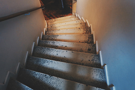merdiven, kapalı, iç, merdiven, adımları, ev, fonksiyonel