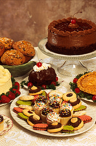 dulciuri, bunuri, la cuptor, prăjituri, deserturi, băutură, produse alimentare