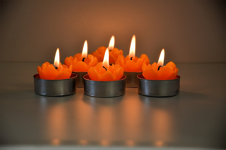 Kerzen, Brennen, Flamme, Feier, Candle-Light, Dekoration, Brennen