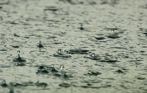 фотография, дождь, капли, выстрел, воды, капли дождя, Река