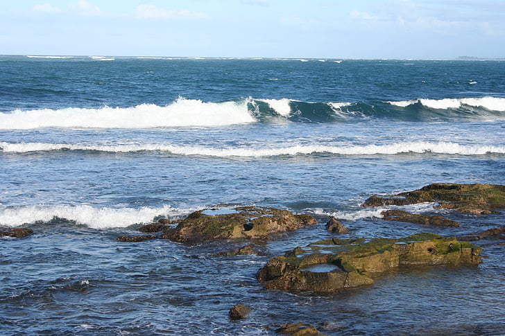 плаж, природата, океан, море, вълни, вълна, брегова линия