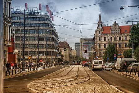 wrocław városában, Lengyelország, város, utca, a régi város, műemlékek, építészet