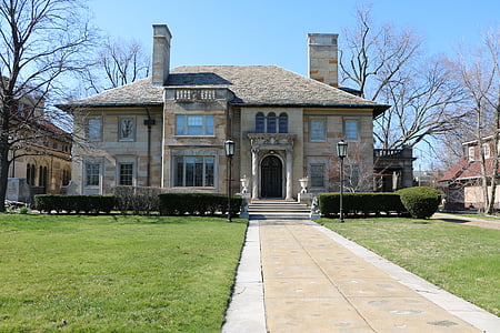 Mansion, Detroit vanalinna, Ajalooline, suur kodu, ilus maja, maja, Avaleht