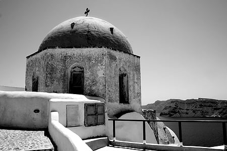 Crete, kubah, Santorini