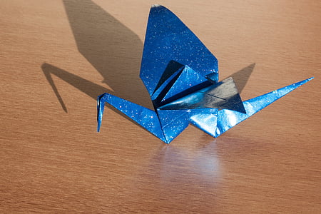 Оригами, изкуството на хартията сгъване, Сгънете, 3 триизмерна, обект, Крейн, традиционно