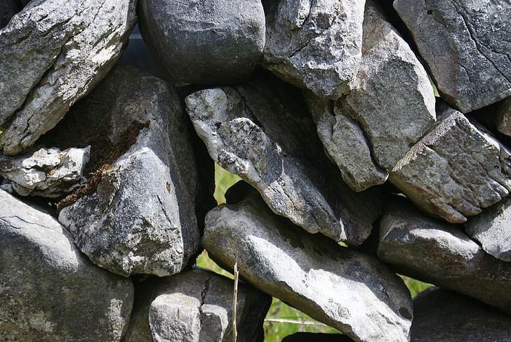 nature, stones, stone wall, ireland, stack, stacked, grey