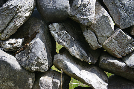 priroda, kamenje, Kameni zid, Irska, stog, složeni, siva