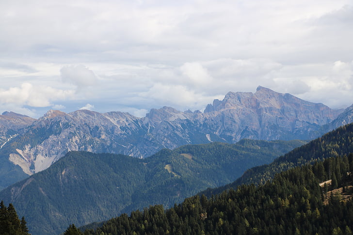 södra tyrol, Italien, bergen, moln