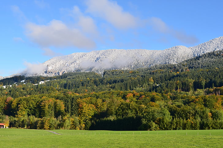 mountains, winter, landscape