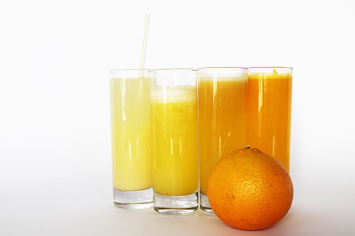 oransje, juice, drikke