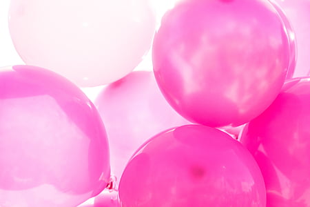 pink, balloons, shiny, reflect, white, party, event