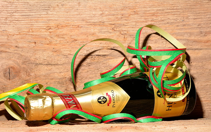 Champagne, botella de vino espumoso, botella, alcohol, celebración, partido, zapato