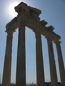 pusėje, šventykla, apolonas, Romos, antikvariniai