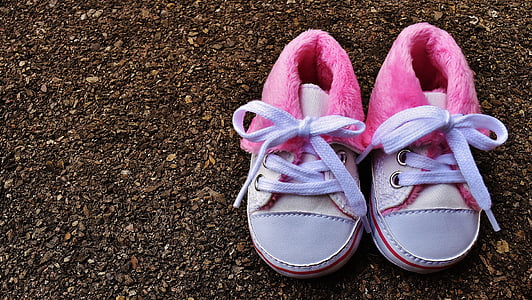 sabates de nadó, petit, nadó, valent, amb encant, sabates, sabates infantils