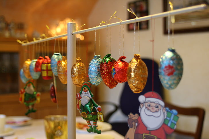 pohon cemara, cokelat, Natal, dekorasi, telur, telur cokelat
